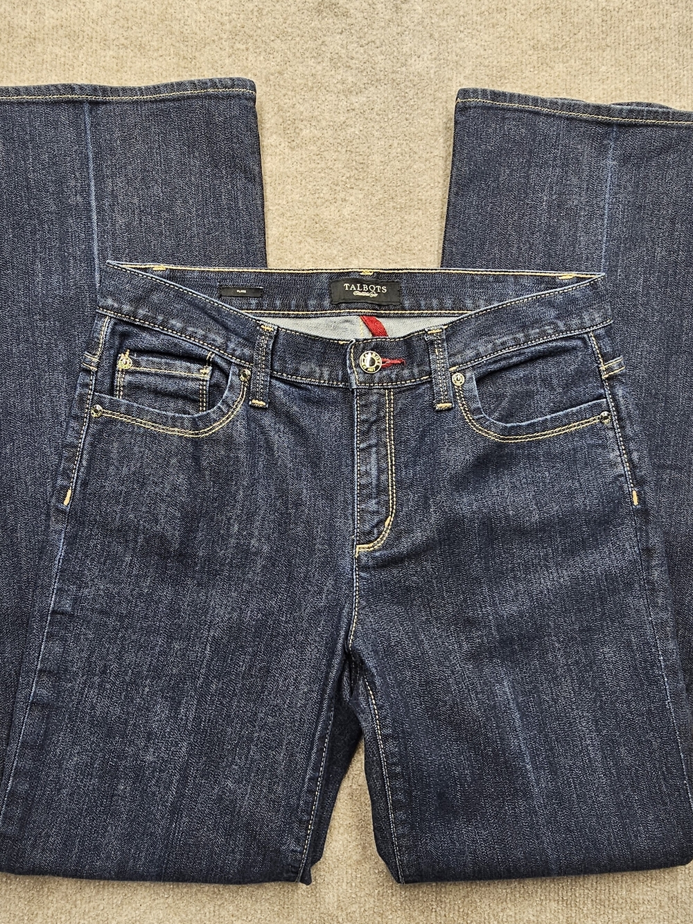 Talbots Y2K Flare Jeans Womens Size 6 Dark Wash Stretch Denim - Picture 9 of 13